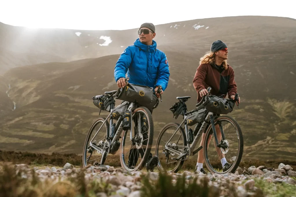 Men with bikes on trail, Canyon bikes, adventure photography